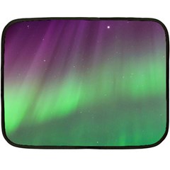 Northern Lights Green Aurora Borealis Fleece Blanket (mini) by Perong