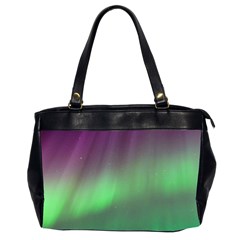 Northern Lights Green Aurora Borealis Oversize Office Handbag (2 Sides) by Perong