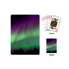 Northern Lights Green Aurora Borealis Playing Cards Single Design (mini)