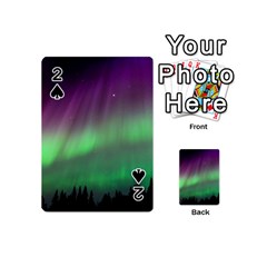 Northern Lights Green Aurora Borealis Playing Cards 54 Designs (mini) by Perong