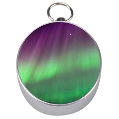 Northern Lights Green Aurora Borealis Silver Compasses by Perong