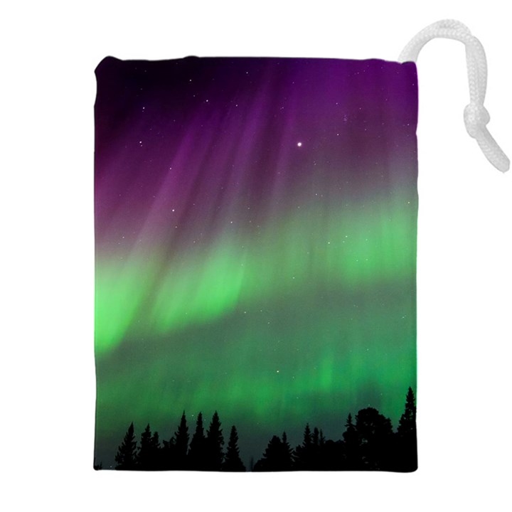 Northern Lights Green Aurora Borealis Drawstring Pouch (5XL)