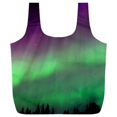 Northern Lights Green Aurora Borealis Full Print Recycle Bag (xxl) by Perong