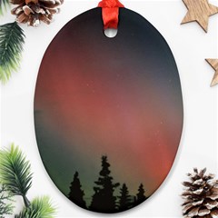 Aurora Borealis Alaska Sky Ornament (oval)