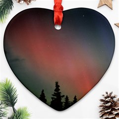 Aurora Borealis Alaska Sky Ornament (heart)