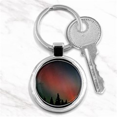 Aurora Borealis Alaska Sky Key Chain (round) by Perong