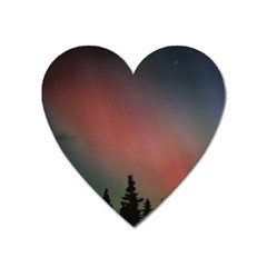 Aurora Borealis Alaska Sky Heart Magnet by Perong