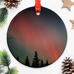 Aurora Borealis Alaska Sky Round Ornament (two Sides)