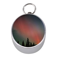 Aurora Borealis Alaska Sky Mini Silver Compasses by Perong