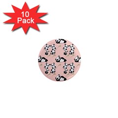 Cute Panda Animal Pattern 1  Mini Magnet (10 Pack)  by Perong