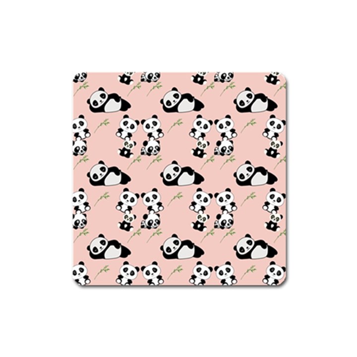 Cute Panda Animal Pattern Square Magnet