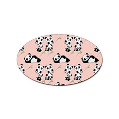 Cute Panda Animal Pattern Sticker Oval (10 Pack) by Perong