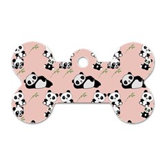 Cute Panda Animal Pattern Dog Tag Bone (one Side)