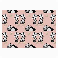 Cute Panda Animal Pattern Large Glasses Cloth (2 Sides) by Perong