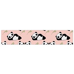 Cute Panda Animal Pattern Small Premium Plush Fleece Scarf