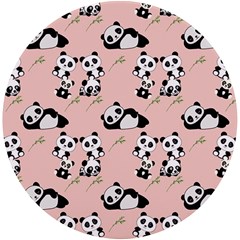 Cute Panda Animal Pattern Uv Print Round Tile Coaster by Perong