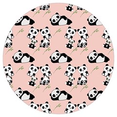 Cute Panda Animal Pattern Round Trivet by Perong