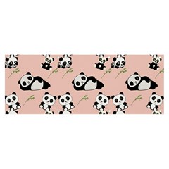 Cute Panda Animal Pattern Banner And Sign 8  X 3  by Perong