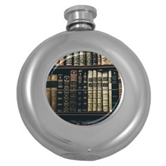 Antique Vintage Old Book Round Hip Flask (5 Oz) by Perong