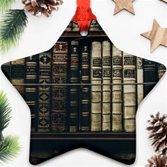 Antique Vintage Old Book Star Ornament (two Sides)