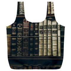 Antique Vintage Old Book Full Print Recycle Bag (xxxl) by Perong