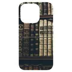 Antique Vintage Old Book Iphone 14 Pro Black Uv Print Case by Perong