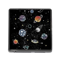 Glittering Planets Space Galaxy Glitter Black Memory Card Reader (square 5 Slot) by Perong