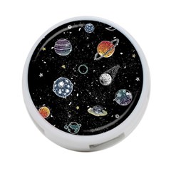 Glittering Planets Space Galaxy Glitter Black 4-port Usb Hub (one Side) by Perong