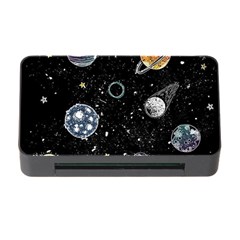 Glittering Planets Space Galaxy Glitter Black Memory Card Reader With Cf by Perong