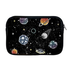 Glittering Planets Space Galaxy Glitter Black Apple Macbook Pro 17  Zipper Case by Perong