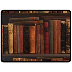 Old Books Vintage Office Antique Library Fleece Blanket (large) by Perong