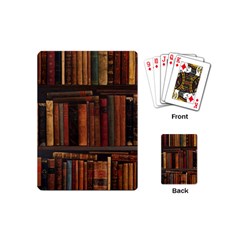 Old Books Vintage Office Antique Library Playing Cards Single Design (mini)