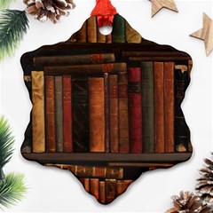 Old Books Vintage Office Antique Library Ornament (snowflake)