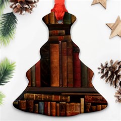 Old Books Vintage Office Antique Library Christmas Tree Ornament (two Sides)