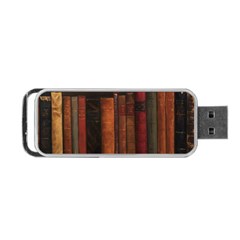 Old Books Vintage Office Antique Library Portable Usb Flash (one Side) by Perong