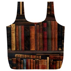 Old Books Vintage Office Antique Library Full Print Recycle Bag (xxxl) by Perong