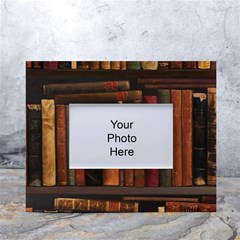 Old Books Vintage Office Antique Library White Tabletop Photo Frame 4 x6 