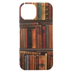 Old Books Vintage Office Antique Library Iphone 15 Black Uv Print Pc Hardshell Case by Perong