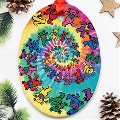 Tie Dye Grateful Dead Bears Ornament (oval)