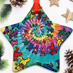 Tie Dye Grateful Dead Bears Ornament (star)