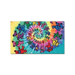 Tie Dye Grateful Dead Bears Sticker (rectangular) by Perong