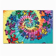 Tie Dye Grateful Dead Bears Postcards 5  X 7  (pkg Of 10) by Perong