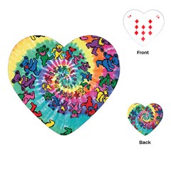 Tie Dye Grateful Dead Bears Playing Cards Single Design (heart)