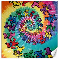 Tie Dye Grateful Dead Bears Canvas 12  X 12  by Perong