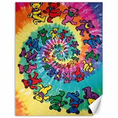 Tie Dye Grateful Dead Bears Canvas 12  X 16  by Perong