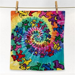 Tie Dye Grateful Dead Bears Face Towel by Perong