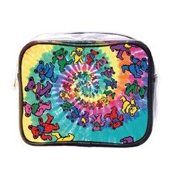 Tie Dye Grateful Dead Bears Mini Toiletries Bag (one Side) by Perong