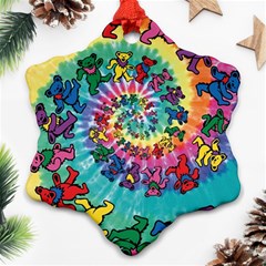 Tie Dye Grateful Dead Bears Ornament (snowflake)