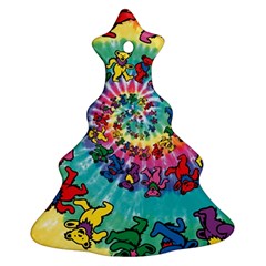 Tie Dye Grateful Dead Bears Christmas Tree Ornament (two Sides) by Perong