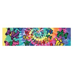 Tie Dye Grateful Dead Bears Oblong Satin Scarf (16  X 60 ) by Perong